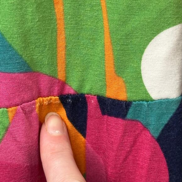 Md Farm Rio Dress Colorful Abstract Drop Waist Tropical Artsy Maximalist *Flawed - Picture 11 of 11